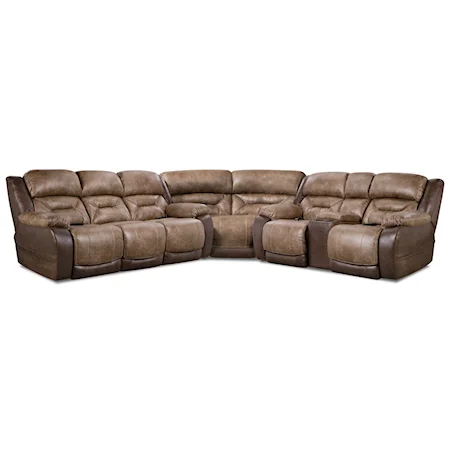 Power Reclining Sectional with Storage Console